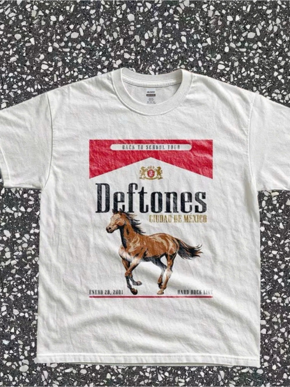Deftones Leppard Horse Graphic Tee, Vintage Rock Band, Y2K Music Tee